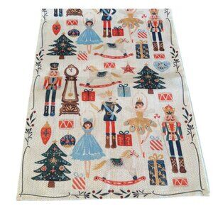 Nutcracker Table Runner 78 x 13 Christmas Tree Ballerina Rocking Horse Farmhouse